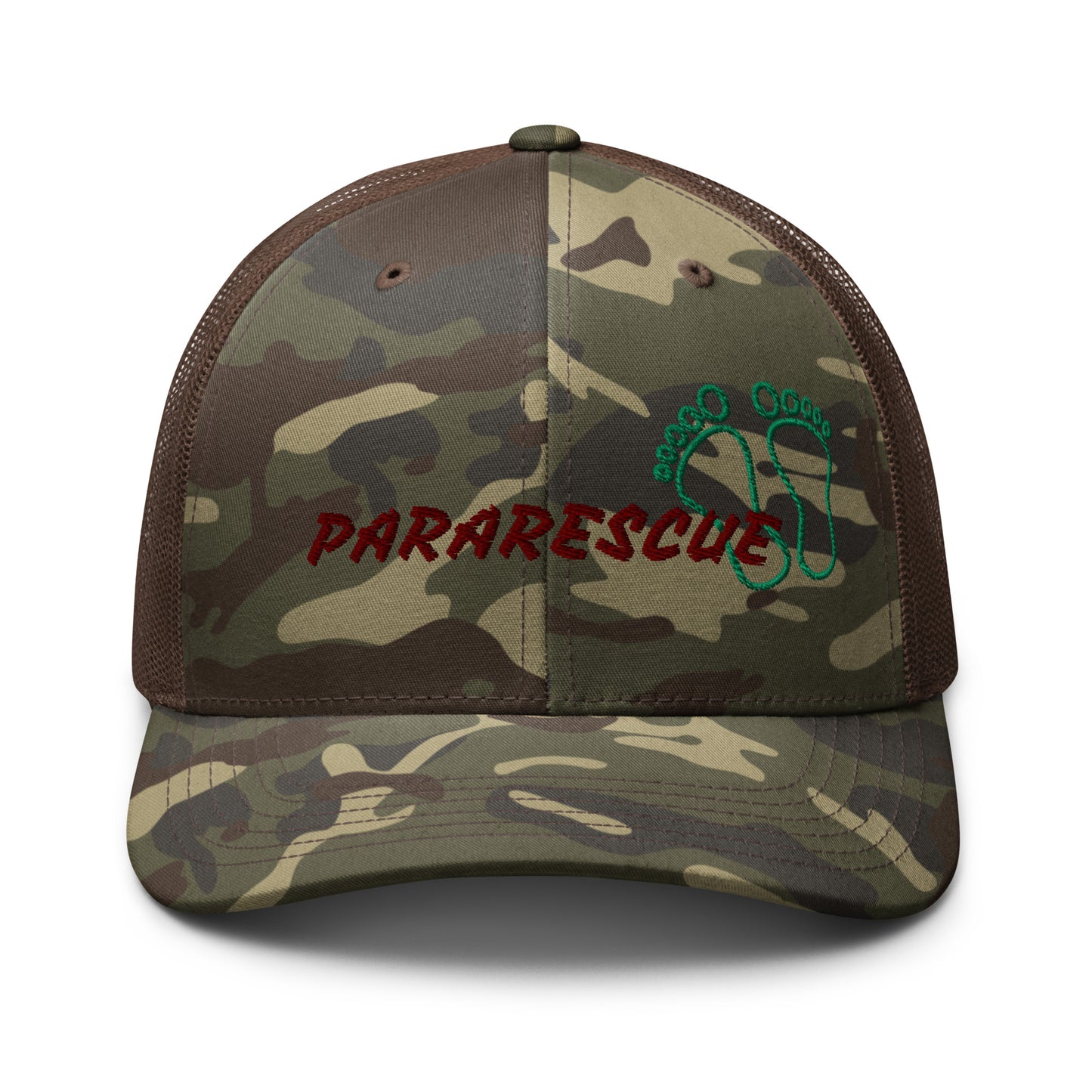 Maroon PJ Camouflage trucker hat