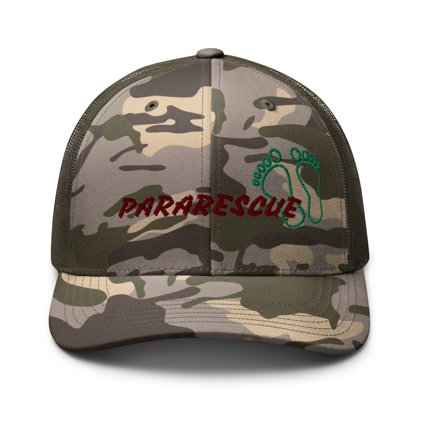 Maroon PJ Camouflage trucker hat